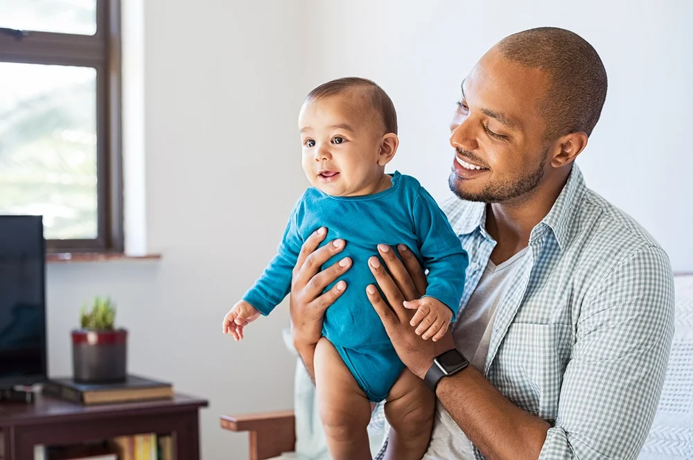 A parent spending time with a young child